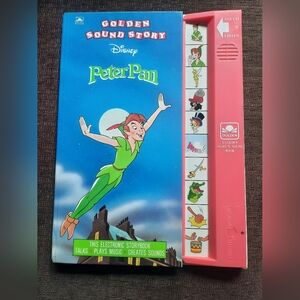1991 Disney Golden Sound Story Book PETER PAN.  New batteries, tested & working